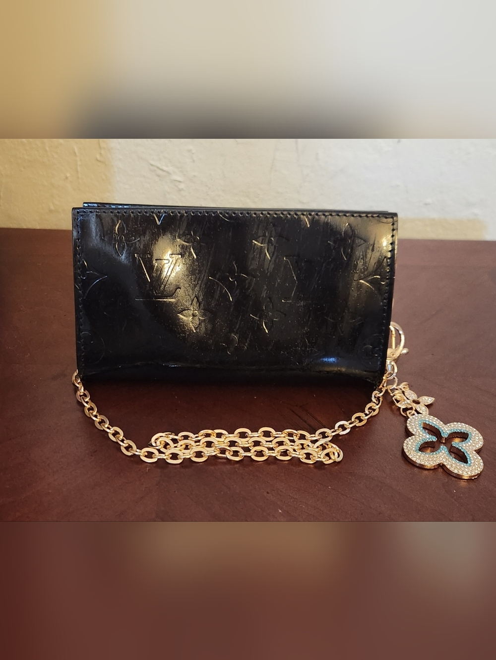 Louis Vuitton Black Monogram Vernis Pochette Bag
